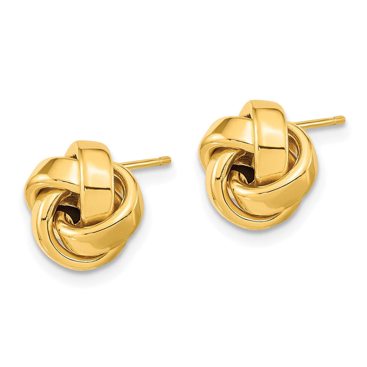 Lovely Rita's Earrings 14K Yellow Gold Trendy Polished 10.5mm Love Knot Post Earrings