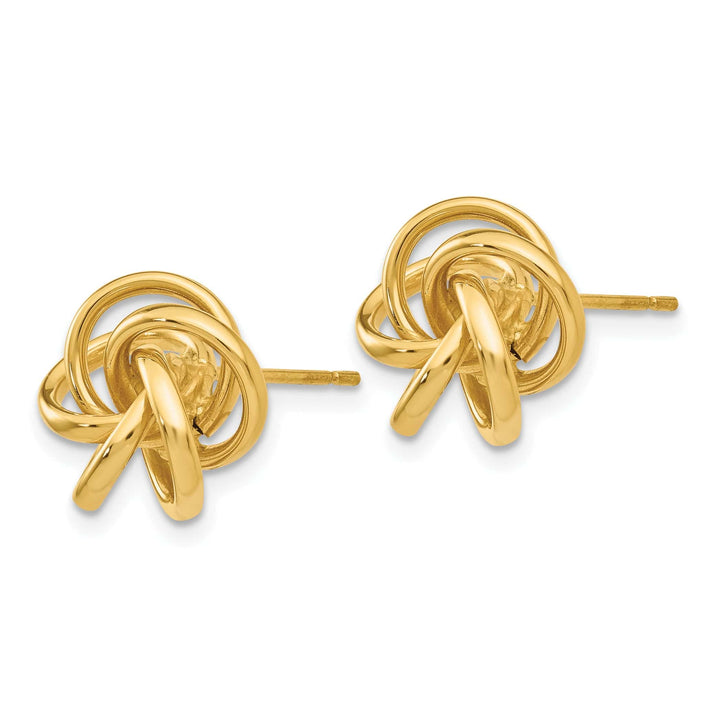 Lovely Rita's Earrings 14K Yellow Gold Versatile Polished 12mm Love Knot Earrings