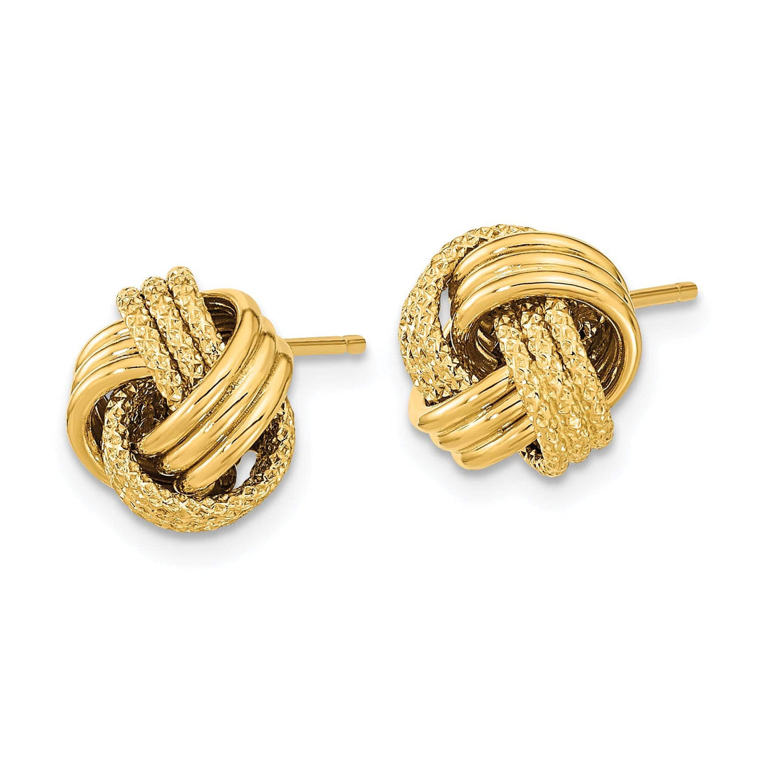 Lovely Rita's Earrings 14K Yellow Gold Vintage Polished 10.5mm Love Knot Post Earrings