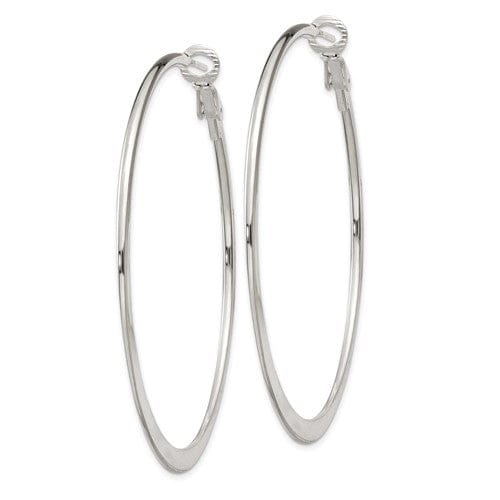 Lovely Rita's Earrings Sterling Silver Polish Omega Back Hoop Earrings
