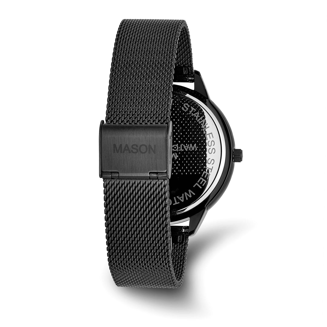 Mason Sales Black IP Quartz Mesh Band Watch