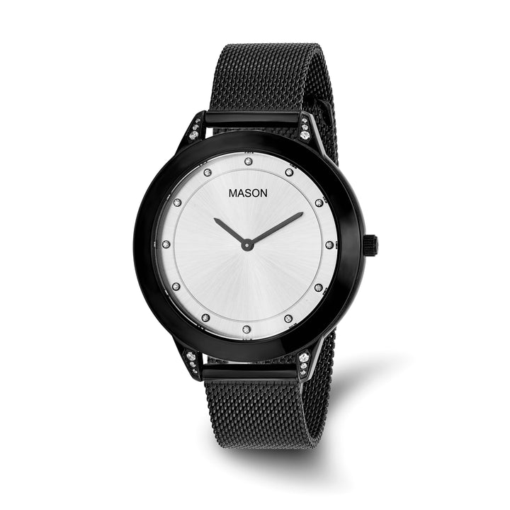 Mason Sales Black IP Quartz Mesh Band Watch