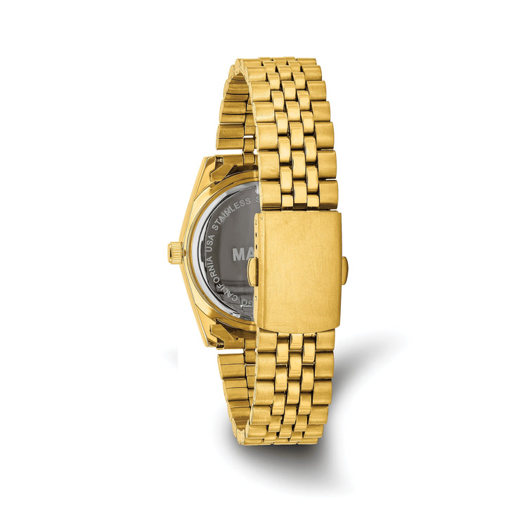 Mason Sales Ladies Gold-Plated Quartz Black Dial Watch
