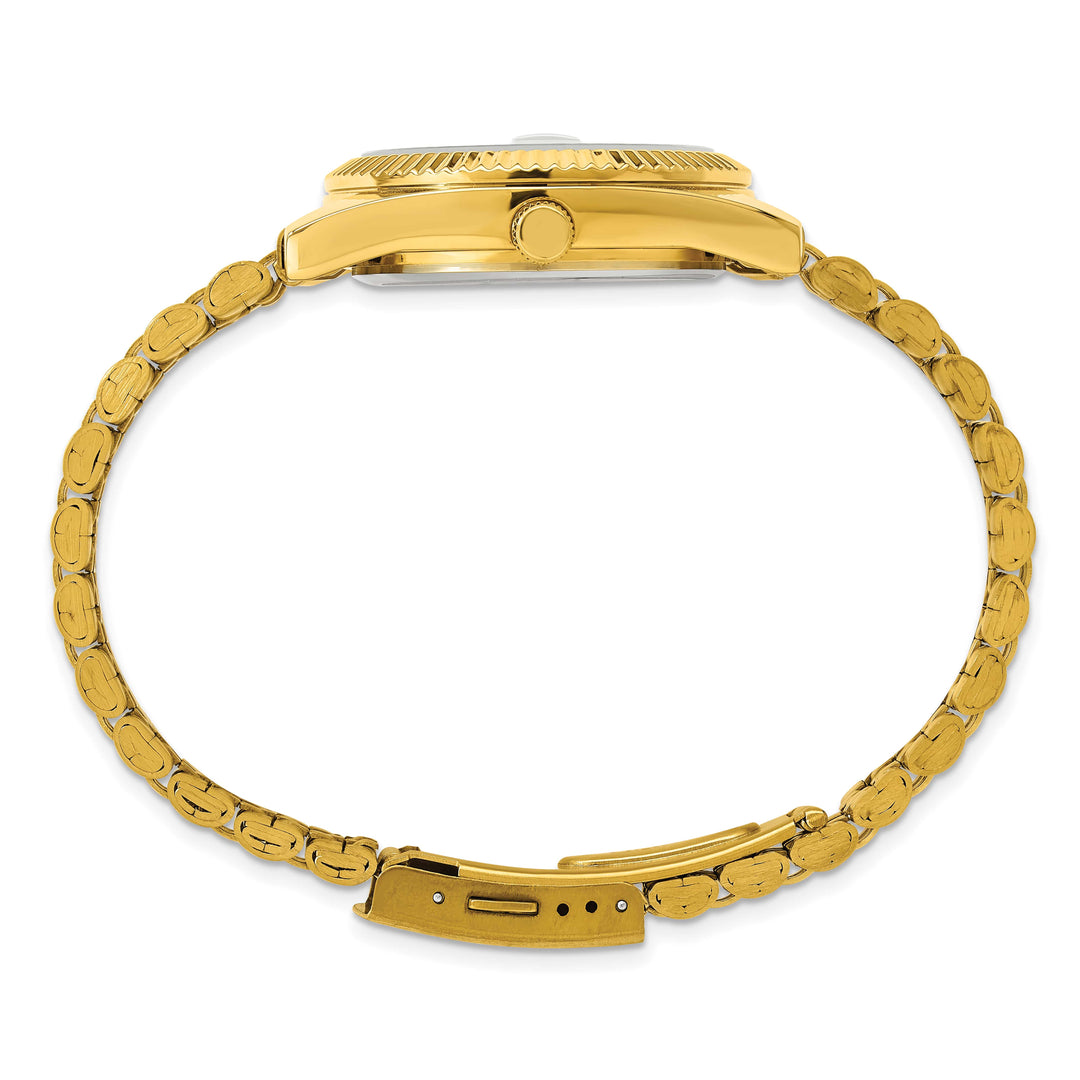 Mason Sales Ladies Gold-Plated Quartz Black Dial Watch