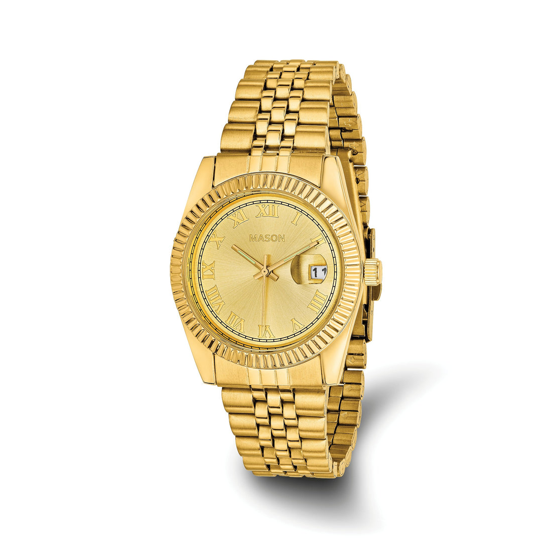 Mason Sales Ladies Gold-Plated Quartz Gold Dial Watch