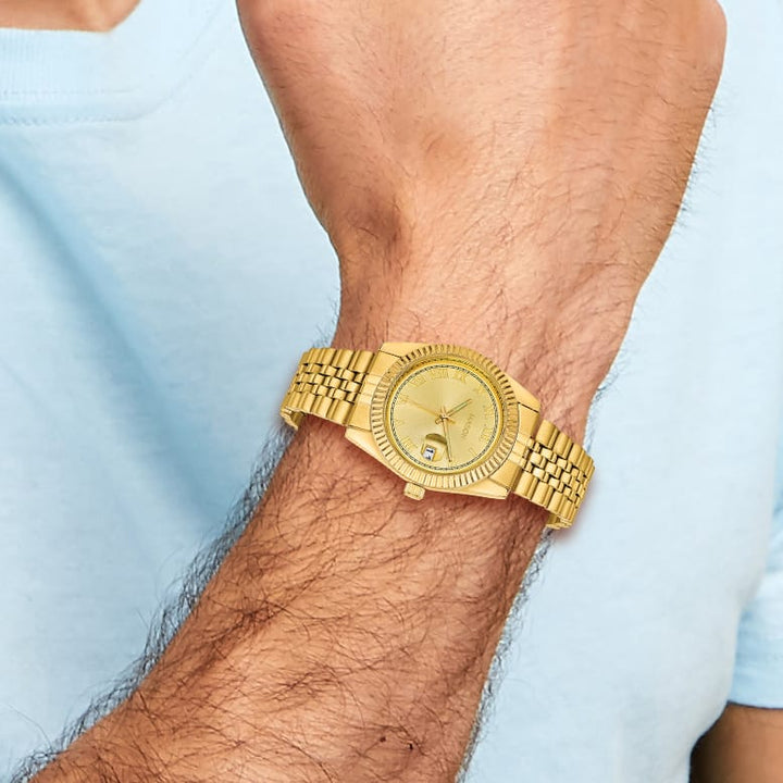 Mason Sales Ladies Gold-Plated Quartz Gold Dial Watch