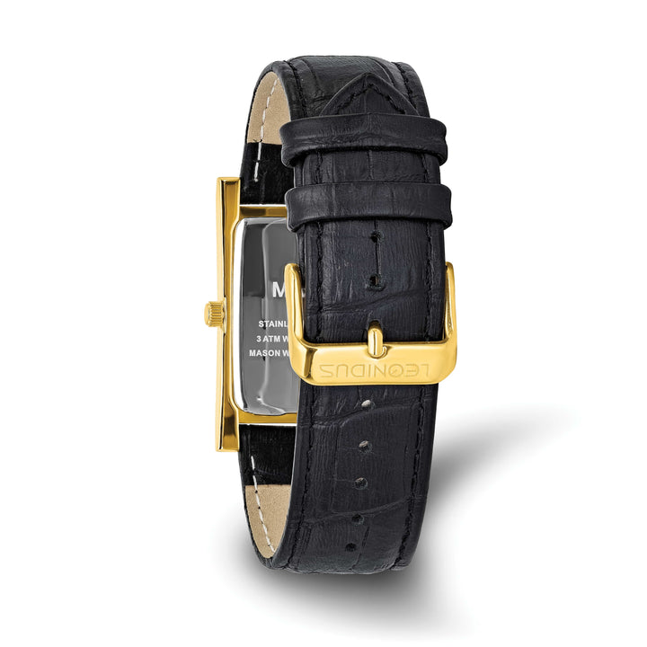 Mason Sales Ladies Gold-Plated Quartz Leather Band Watch