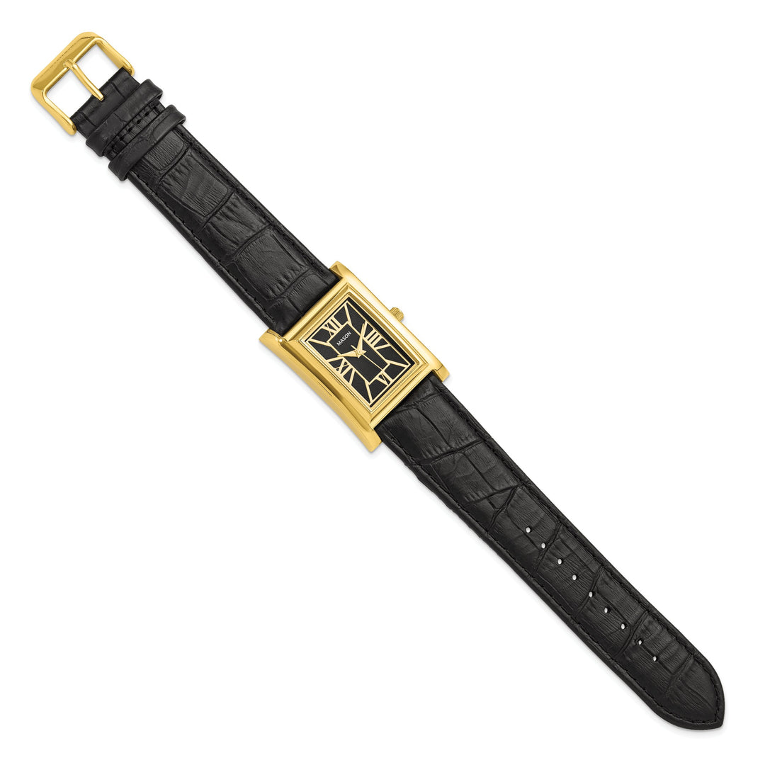 Mason Sales Ladies Gold-Plated Quartz Leather Band Watch