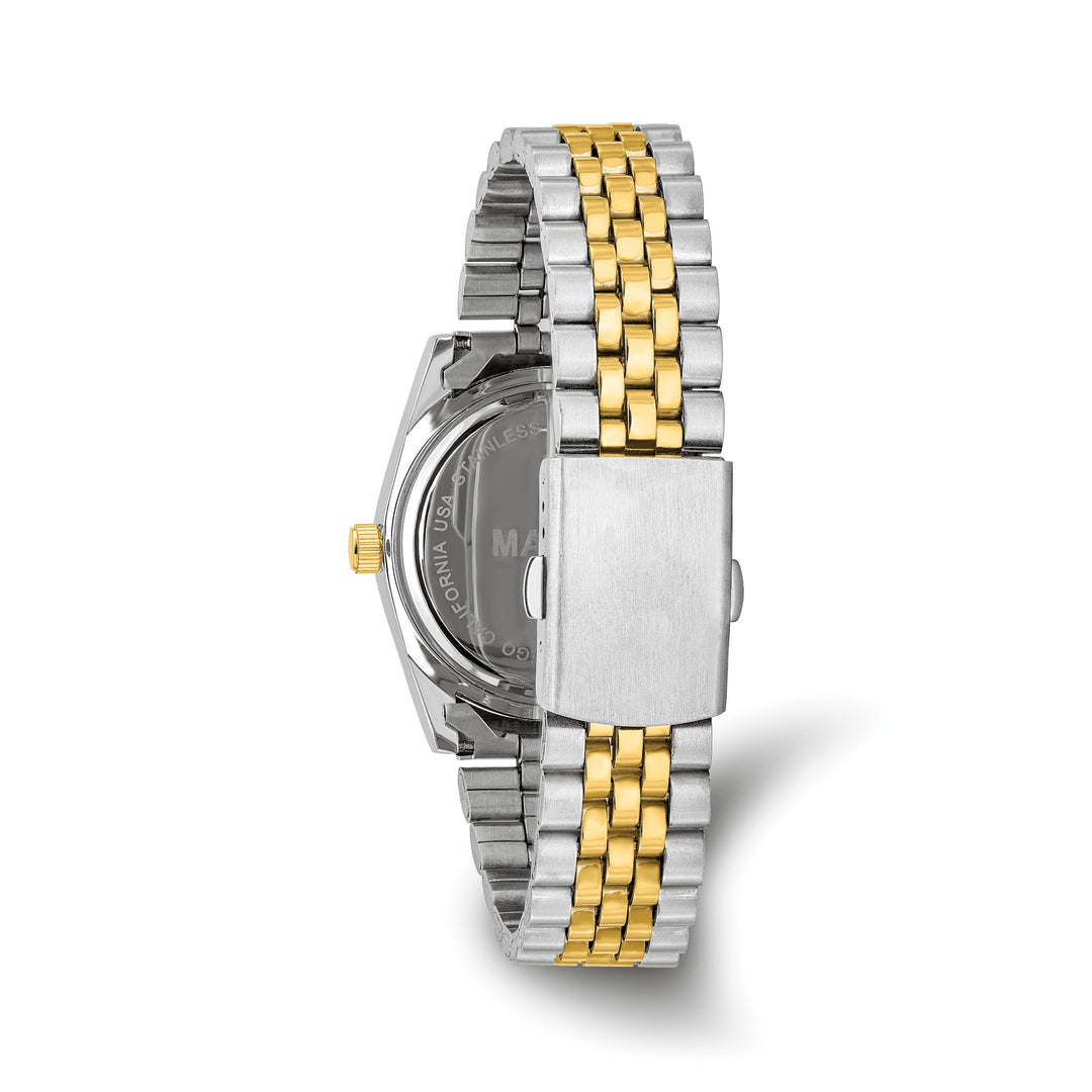 Mason Sales Ladies Two-Tone Quartz Gold Dial Watch