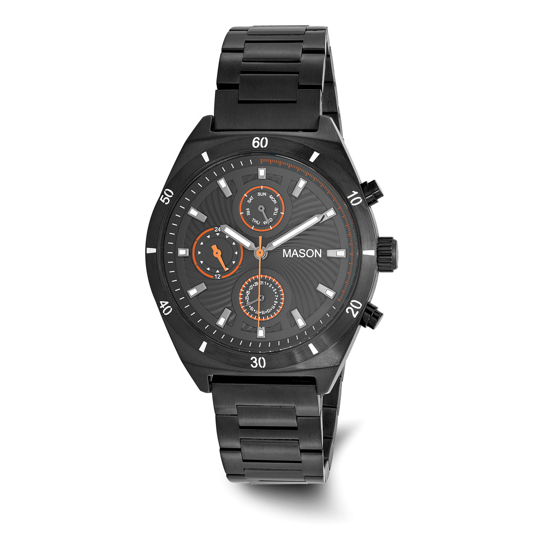 Mason Sales Men's Black IP Chronograph Quartz Watch
