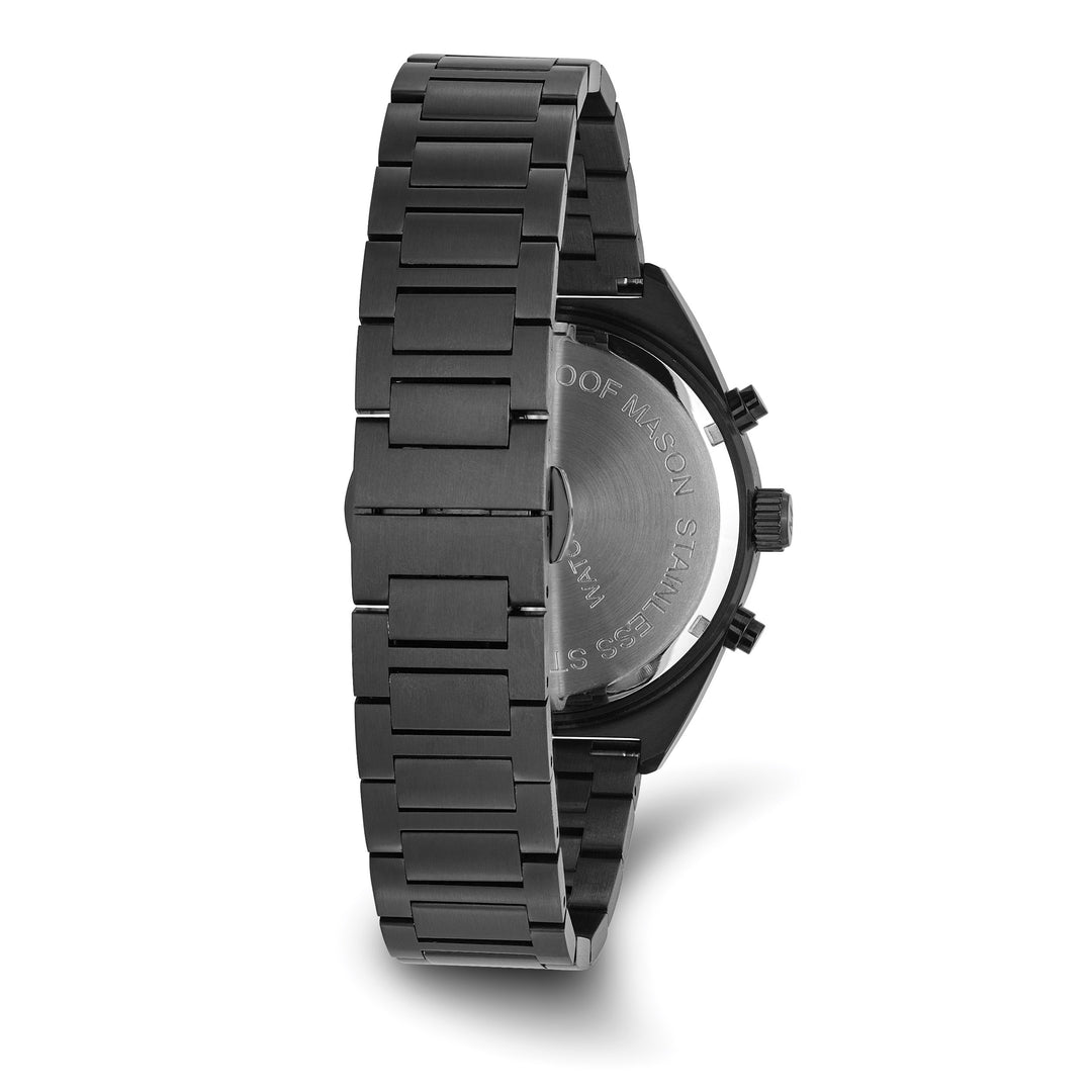 Mason Sales Men's Black IP Chronograph Quartz Watch