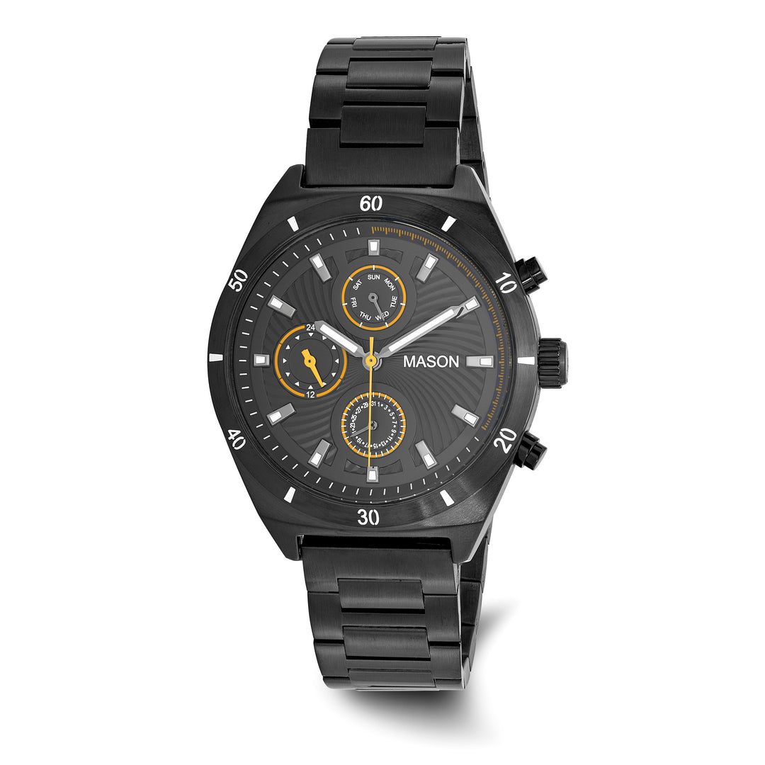 Mason Sales Men's Black IP Chronograph Quartz Watch