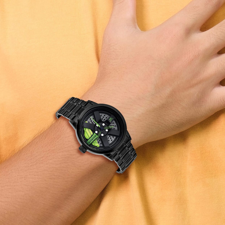 Mason Sales Men's Black IP Quartz Watch