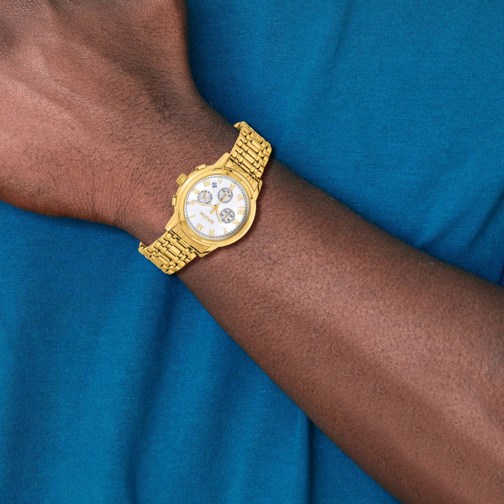Mason Sales Men's Gold-Plated Chronograph Quartz Watch