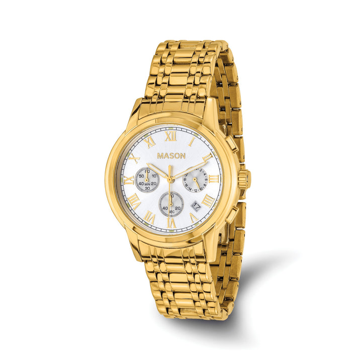 Mason Sales Men's Gold-Plated Chronograph Quartz Watch