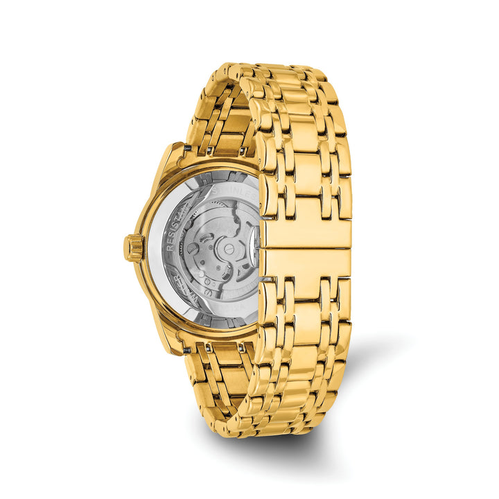 Mason Sales Men's Gold-Plated Skeleton Automatic Gold Dial Watch