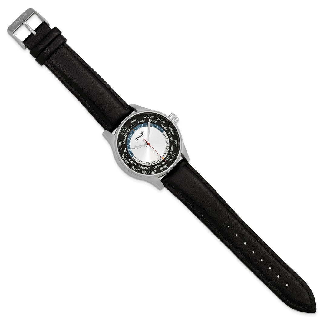 Mason Sales Men's Military Quartz Leather Band Watch