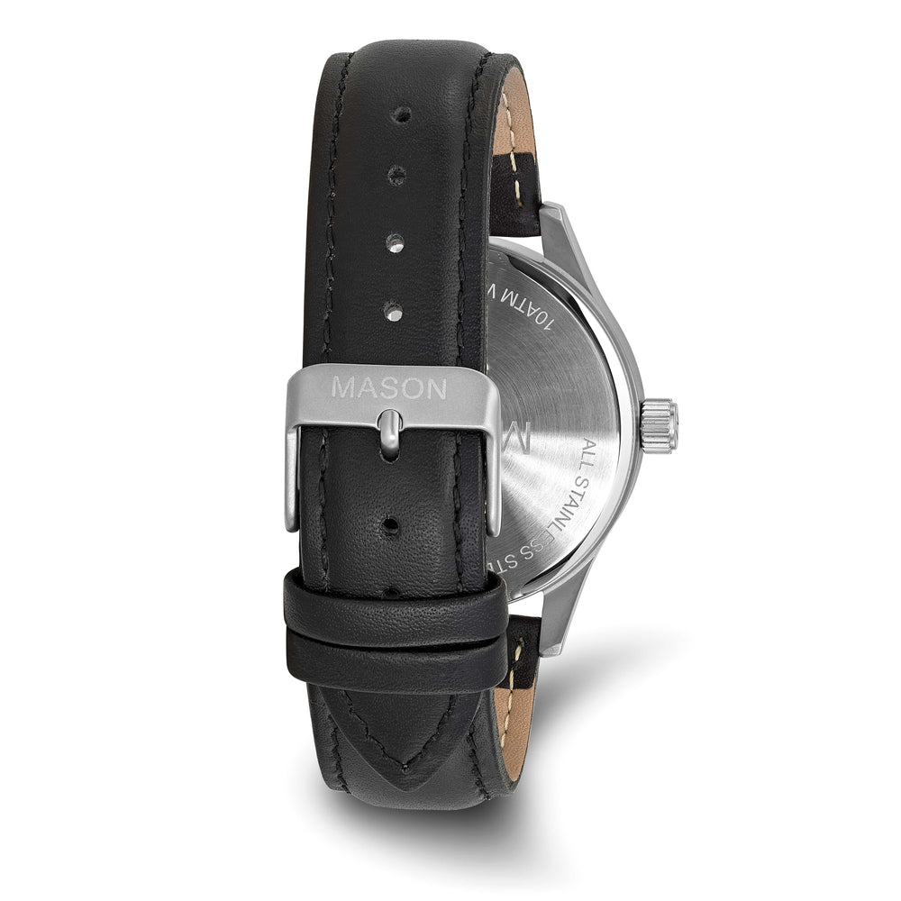 Mason Sales Men's Military Quartz Leather Band Watch