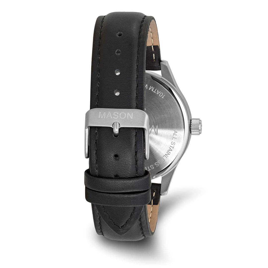 Mason Sales Men's Military Quartz Leather Band Watch