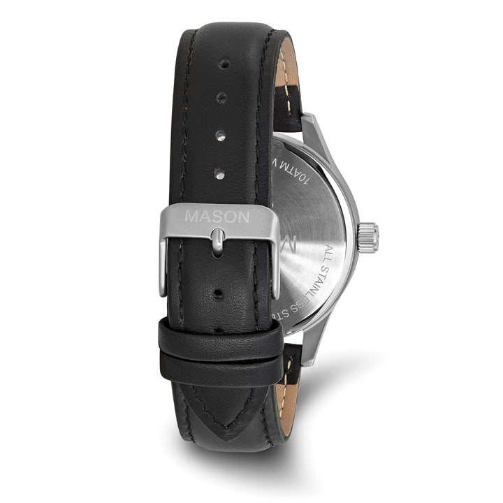 Mason Sales Men's Military Quartz Leather Band Watch