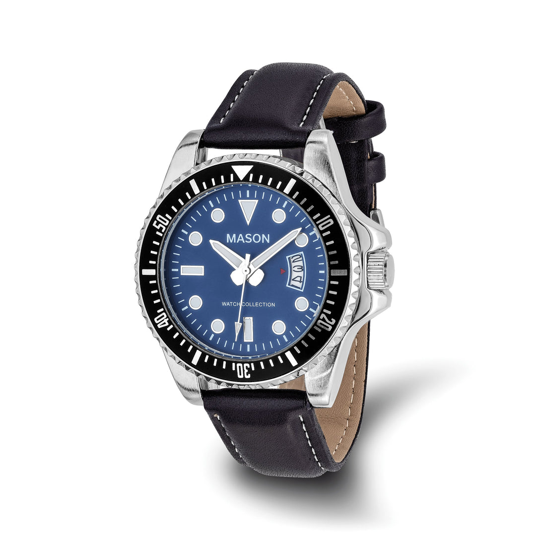 Mason Sales Men's Quartz Leather Band 42 mm Watch