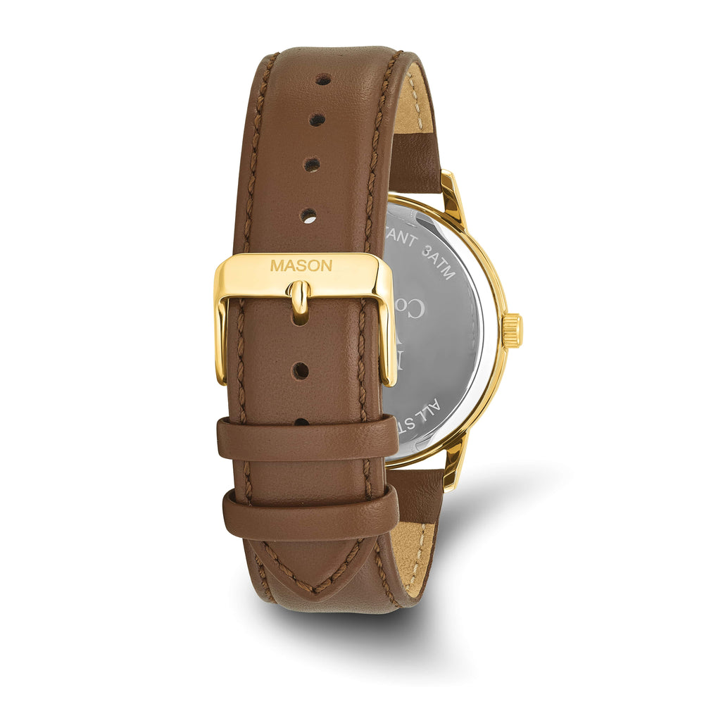 Mason Sales Men's Steamboat Willie Quartz Leather Band Watch