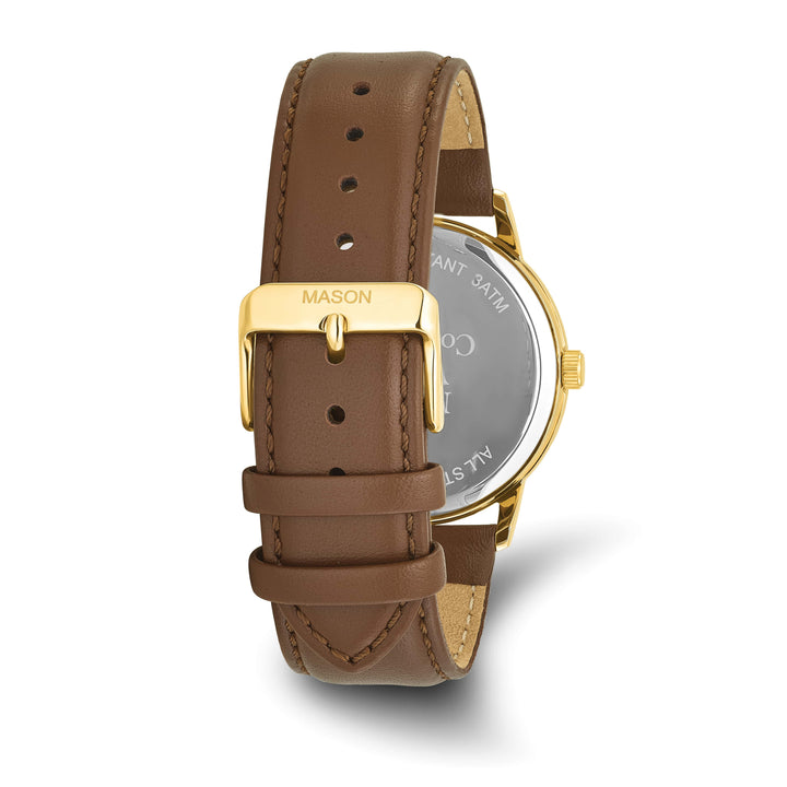 Mason Sales Men's Steamboat Willie Quartz Leather Band Watch