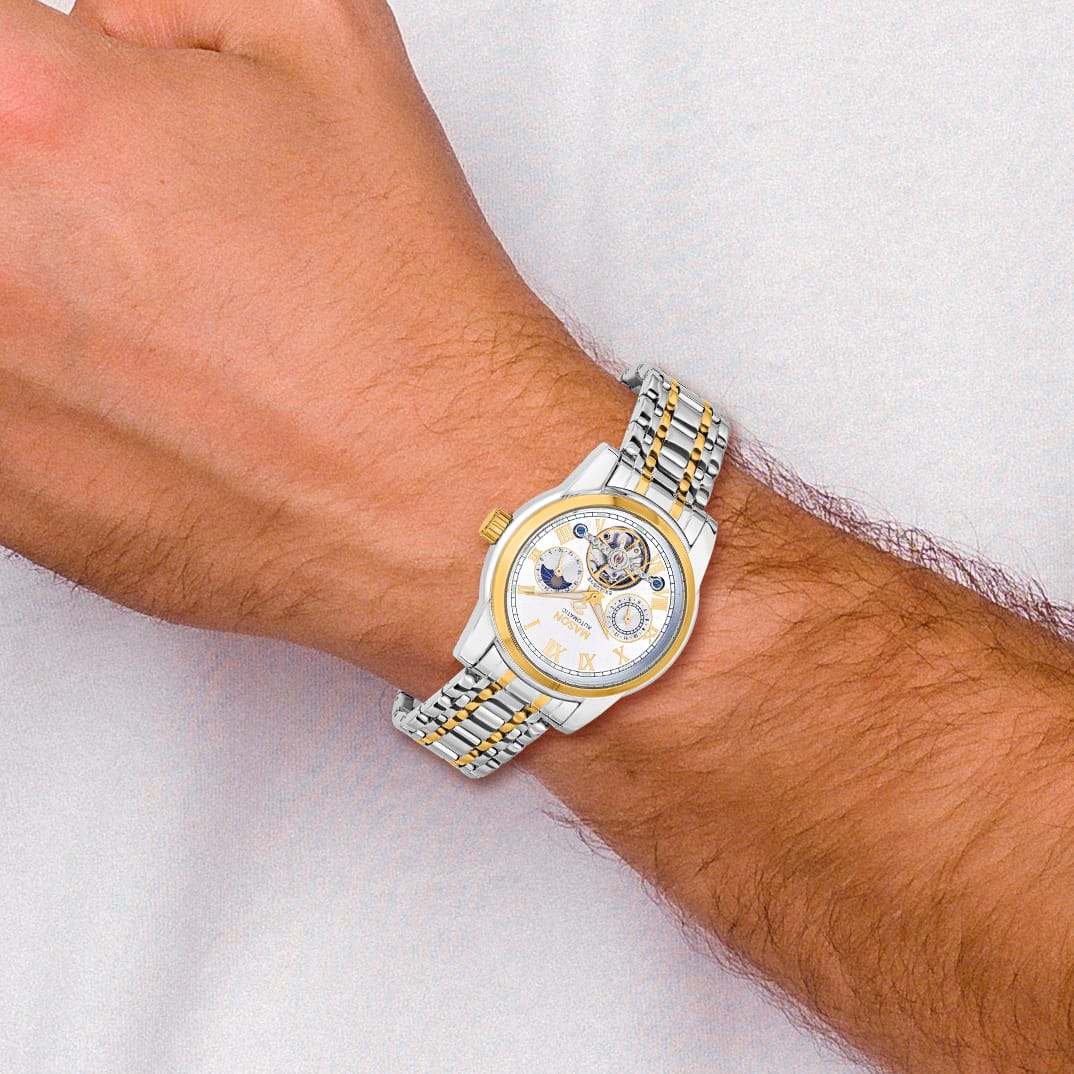 Mason Sales Men's Two-Tone Skeleton Automatic Watch