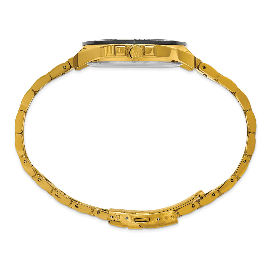 Mason Sales Men's Yellow IP Quartz Gold Dial Watch