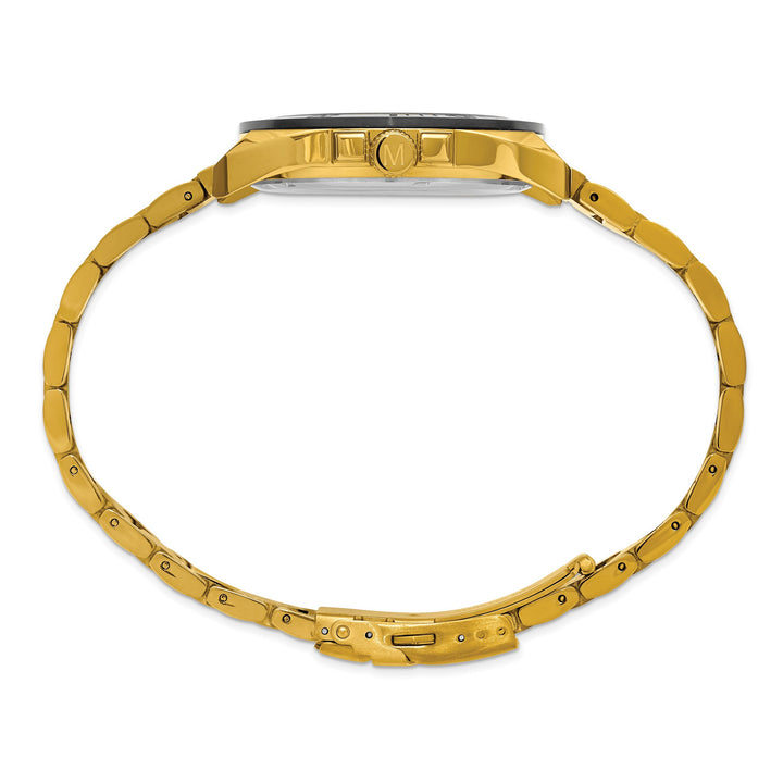 Mason Sales Men's Yellow IP Quartz Gold Dial Watch