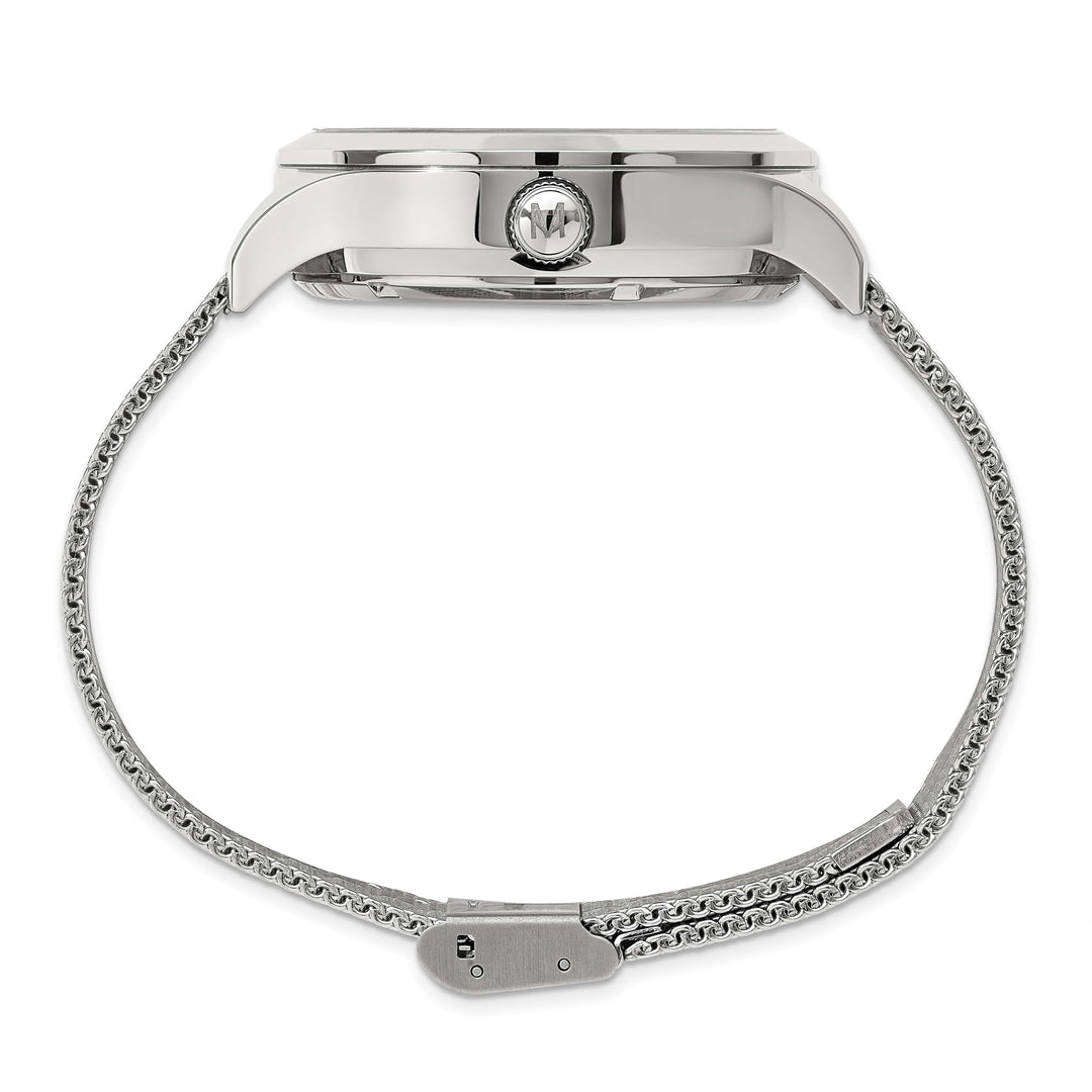 Mason Sales Skeleton Automatic Mesh Band White Dial Watch