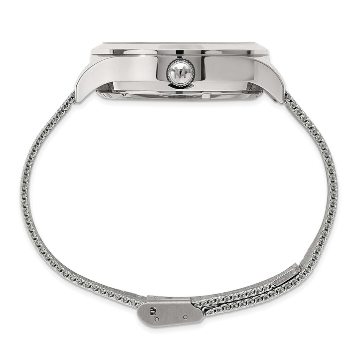 Mason Sales Skeleton Automatic Mesh Band White Dial Watch