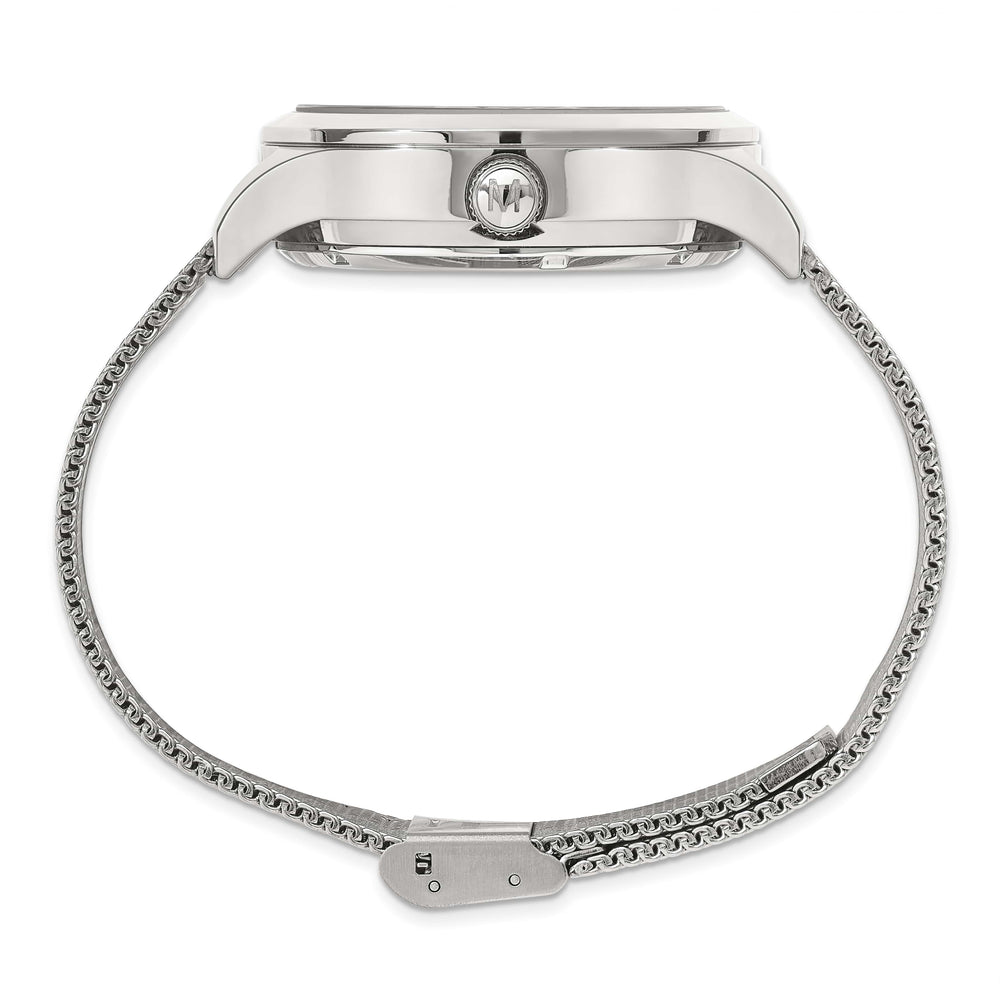 Mason Sales Skeleton Automatic Mesh Band White Dial Watch