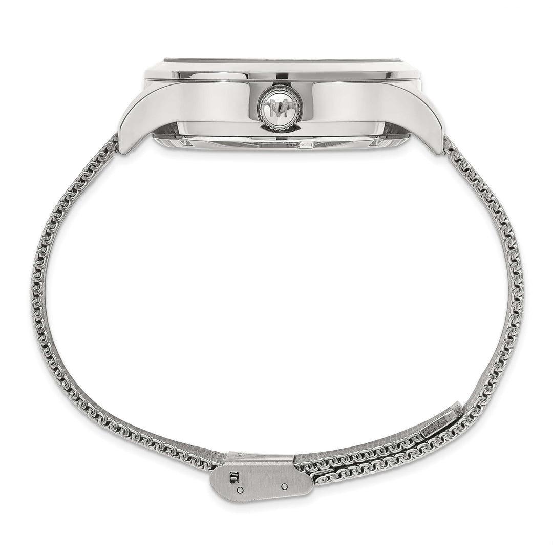 Mason Sales Skeleton Automatic Mesh Band White Dial Watch