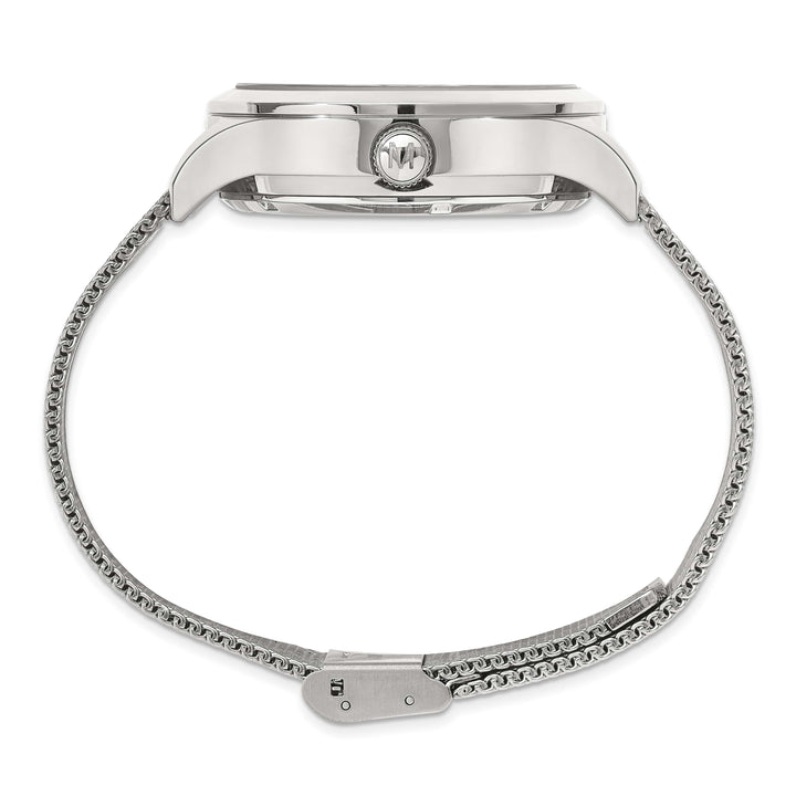 Mason Sales Skeleton Automatic Mesh Band White Dial Watch