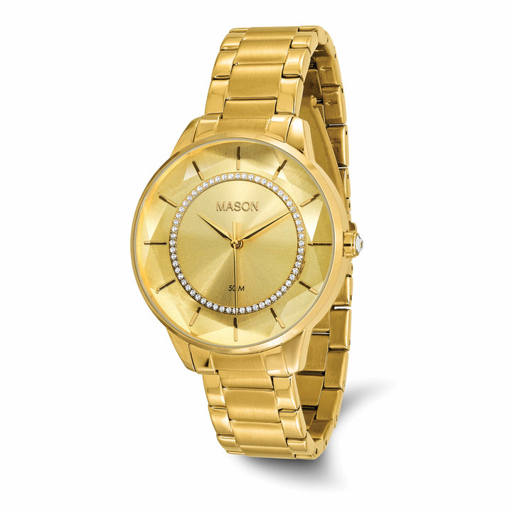 Mason Sales Yellow IP Quartz Gold Dial Watch