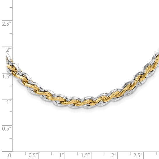 Lovely Rita's Necklaces 14k Two Tone Gold Fancy Link 18-Inche Necklace