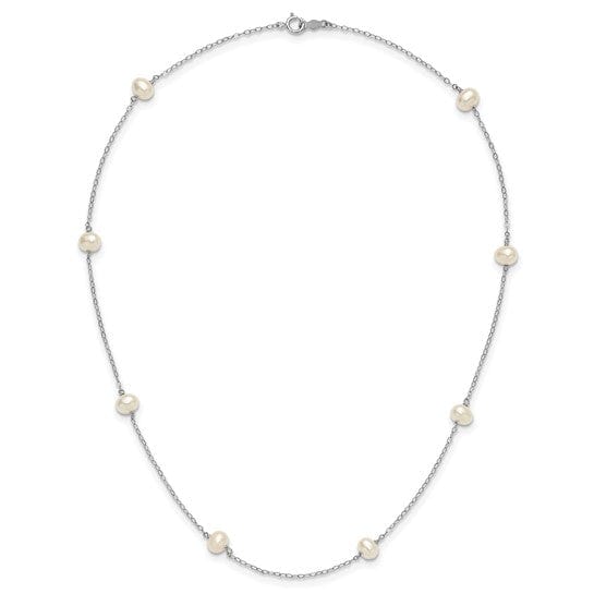 Lovely Rita's Necklaces 14k White Gold White Cultured Pearl Necklace