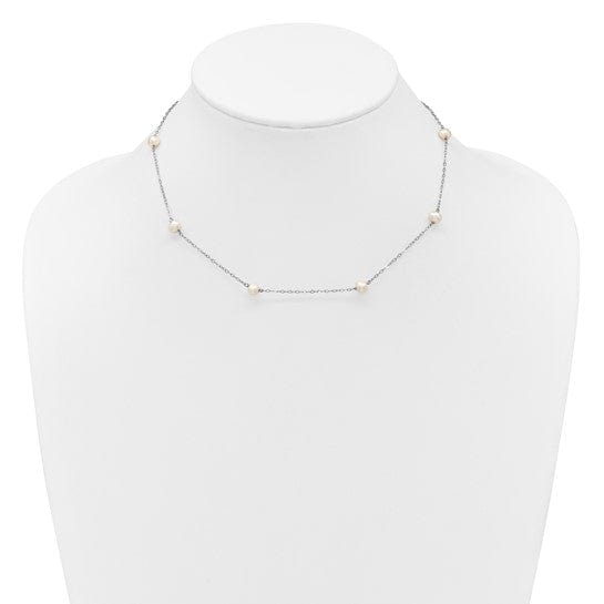 Lovely Rita's Necklaces 14k White Gold White Cultured Pearl Necklace