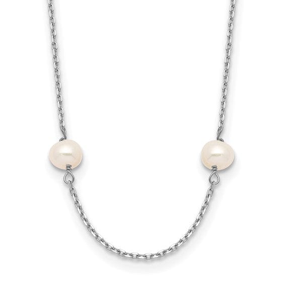 Lovely Rita's Necklaces 14k White Gold White Cultured Pearl Necklace