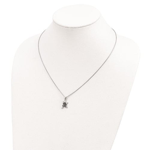 Lovely Rita's Necklaces Sterling Silver Cubic Zirconia Frog Necklace