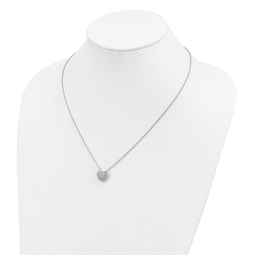 Lovely Rita's Necklaces Sterling Silver Cubic Zirconia Heart Necklace