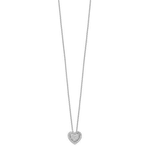 Lovely Rita's Necklaces Sterling Silver Cubic Zirconia Heart Necklace