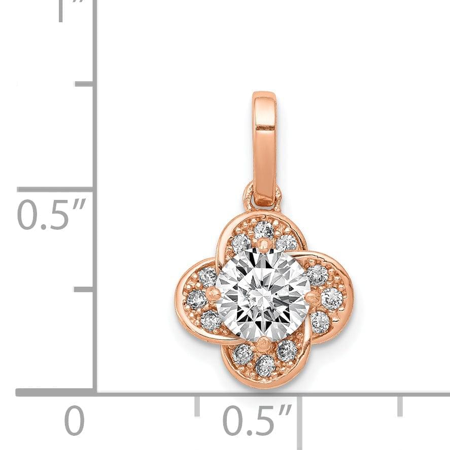 Lovely Rita's Pendants & Charms 10K Rose Gold Tiara Collection C.Z Pendant