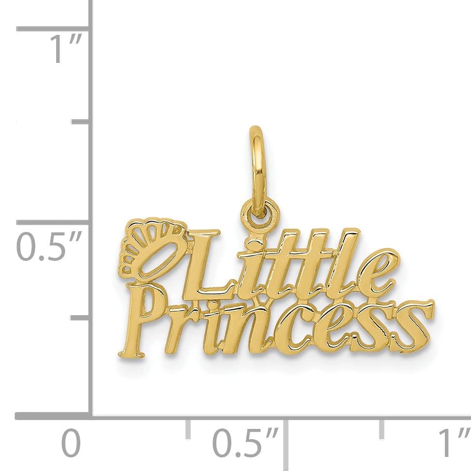 Lovely Rita's Pendants & Charms 10K Solid Yellow Gold Little Princess Crown Charm Pendant