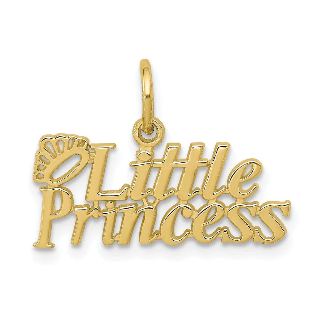Lovely Rita's Pendants & Charms 10K Solid Yellow Gold Little Princess Crown Charm Pendant