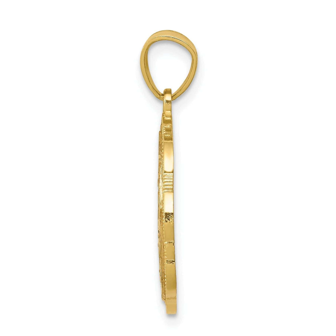 Lovely Rita's Pendants & Charms 10K Two Tone Gold Anos 15 Oval Shape Pendant