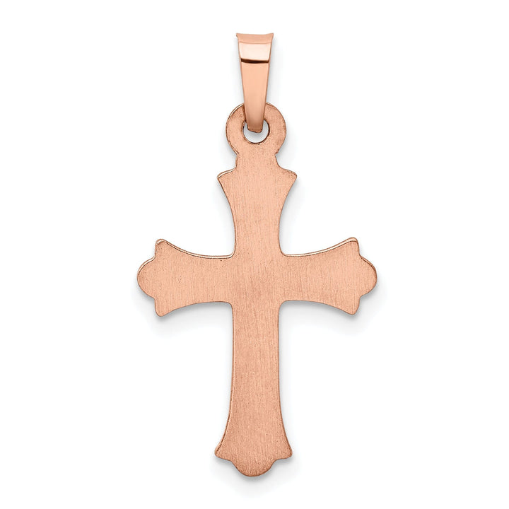 Lovely Rita's Pendants & Charms 14K Rose Gold Fleur de Lis Cross Pendant