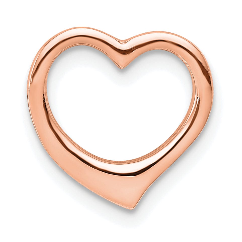 Lovely Rita's Pendants & Charms 14K Rose Gold Polished Heart Design Chain Slide Pendant