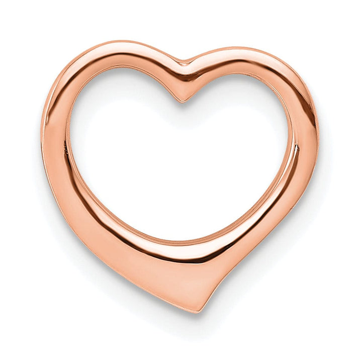 Lovely Rita's Pendants & Charms 14K Rose Gold Polished Heart Design Chain Slide Pendant